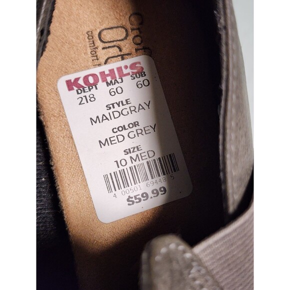 Ortholite Croft & Barrow Gray Maid Heels Gray NWT Size 10 MSRP $59.99 - Picture 8 of 10